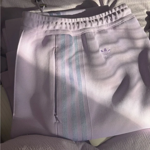Adidas x Ivy Park 3-Stripes Suit Pants Purple Glow sz S / UK10 - Picture 2 of 4